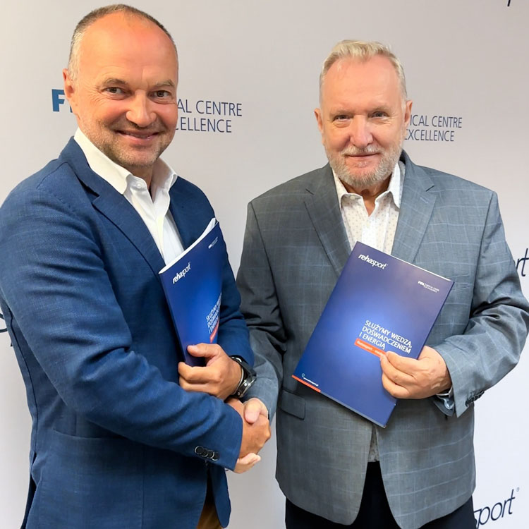 Prezes Rehasport dr n. med. Witold Dudziński i prezes ZPRP Henryk Szczepański