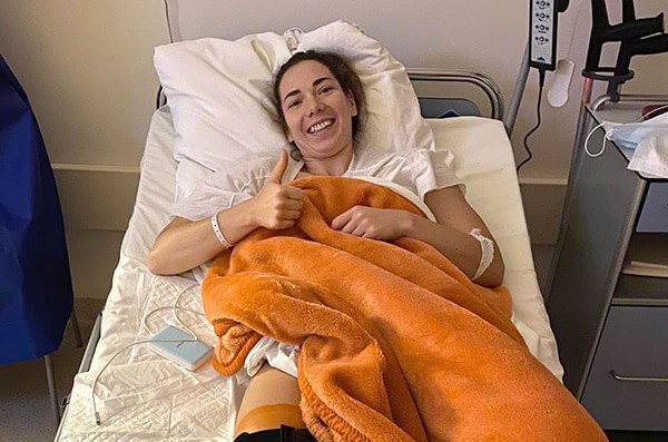 Monika Kobylińska po operacji kolana w Szpitalu Rehasport